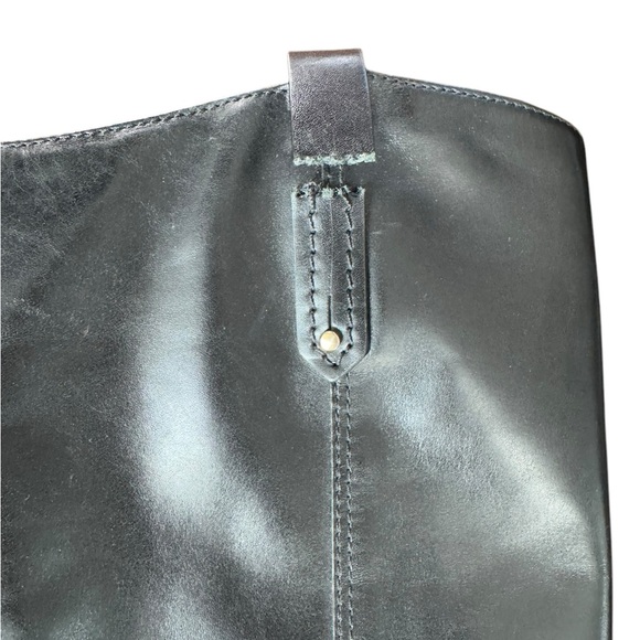 TORY BURCH Black Leather Knee-High Riding Boots Side Zip Derby Equestrian Size 9 - Picture 12 of 12